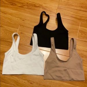 Gap Seamless Ribbed Bralette white nude black SM